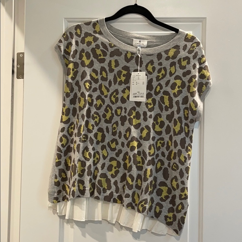 NWT Lanvin Leopard Top